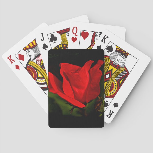 Red Rose - Dark Passion Poker Cards (Back)