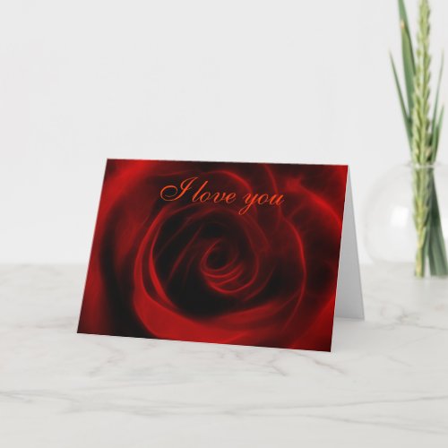 Red Rose depth of my love for you Card