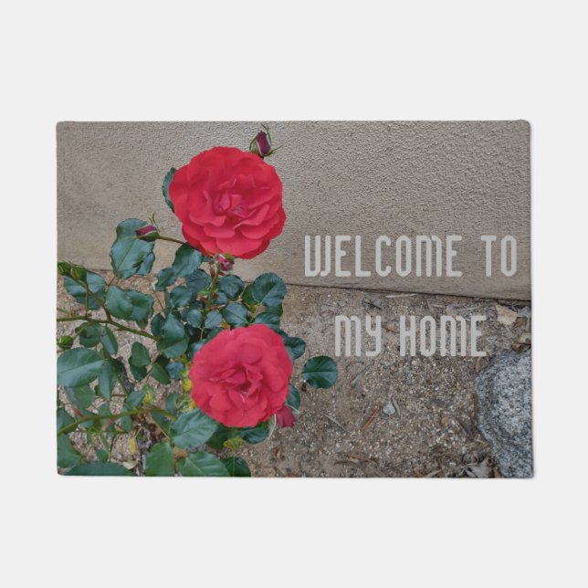 Red Rose  Doormat (Front)