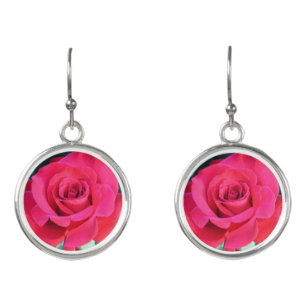 Red Rose Earrings