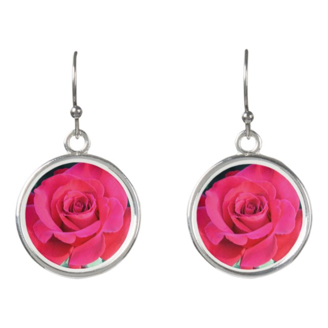 Red Rose Earrings (Front)
