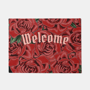 Red Rose Elegance Doormat