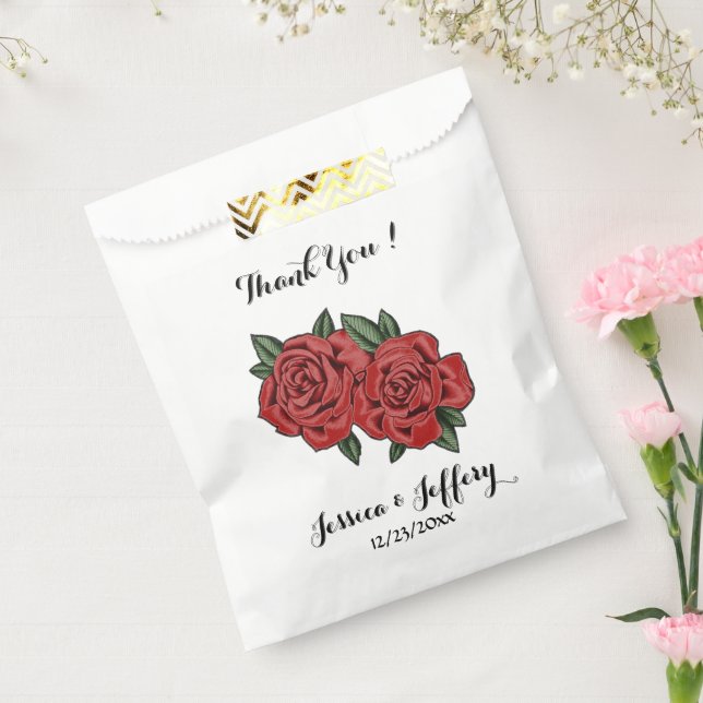 Red Rose Elegance Favor Bag (Sealed)
