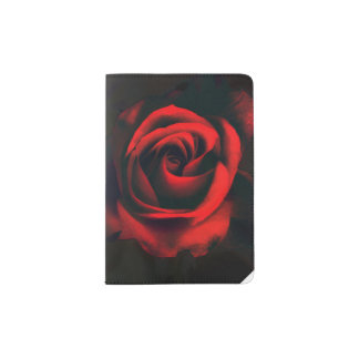 Red rose elegance passport holder