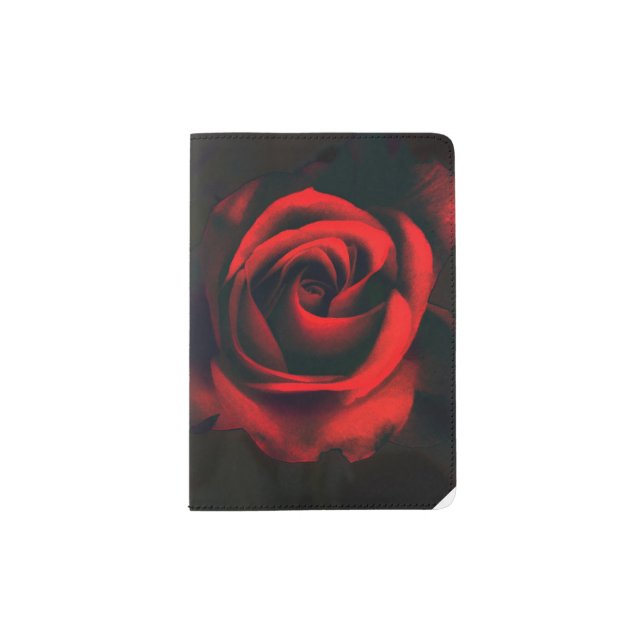 Red rose elegance passport holder (Front)