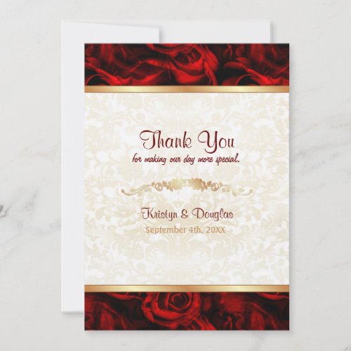 Red Rose Elegance - Thank you