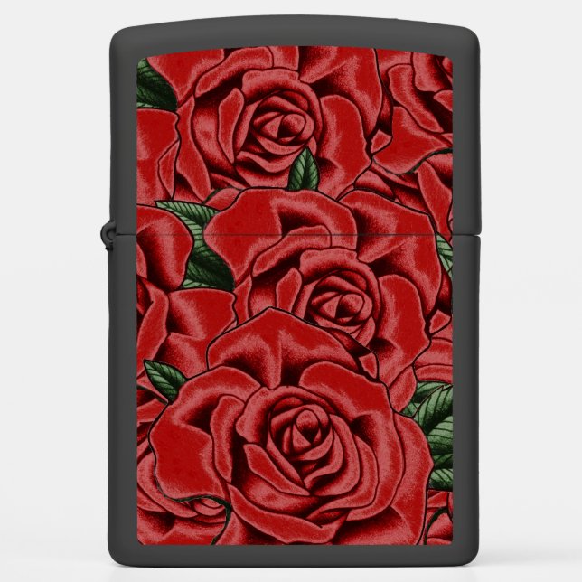 Red Rose Elegance Zippo Lighter (Front)