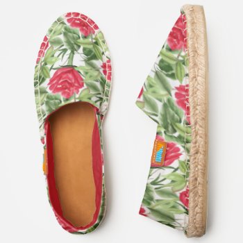 Red Rose Espadrilles by watercoloring at Zazzle