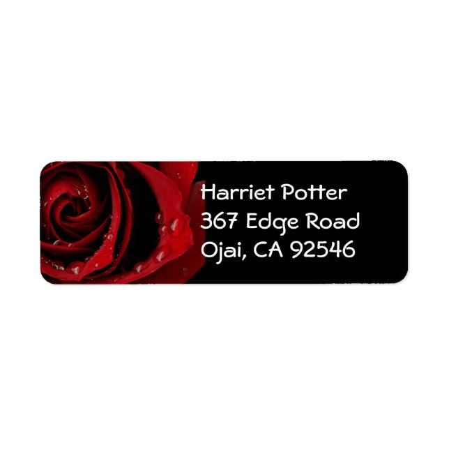Red Rose Fine Art Label (Front)