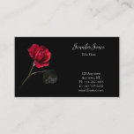 Red Rose Floral Business Card at Zazzle