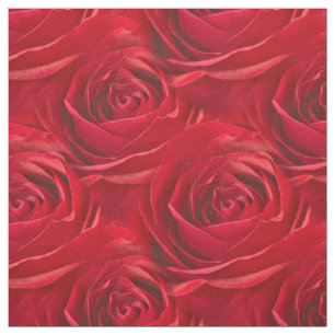Red Rose Floral Photography - Abstract Pattern Fabric