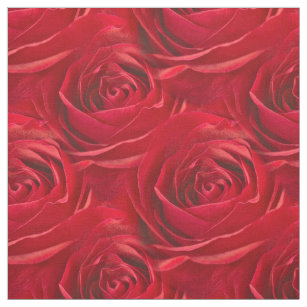 Red Rose Floral Photography - Abstract Pattern Fabric