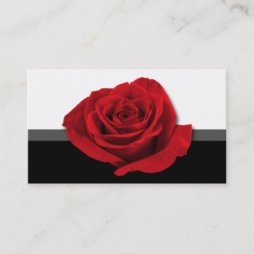 Customizable Red Rose - Florist business cards