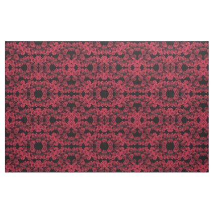 Red Rose Flower Abstract Fabric