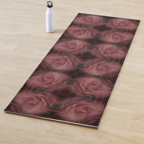 Red Rose Flower Abstract Nature Vintage  Yoga Mat