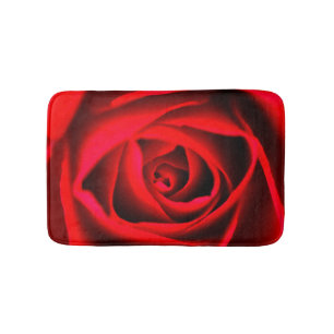 Red rose flower Bath mat