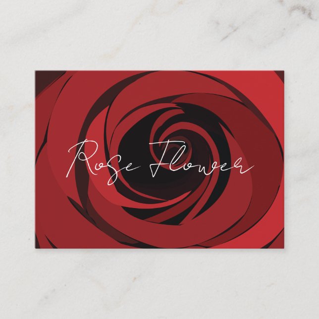 Red Rose Flower     Business Card (Front)