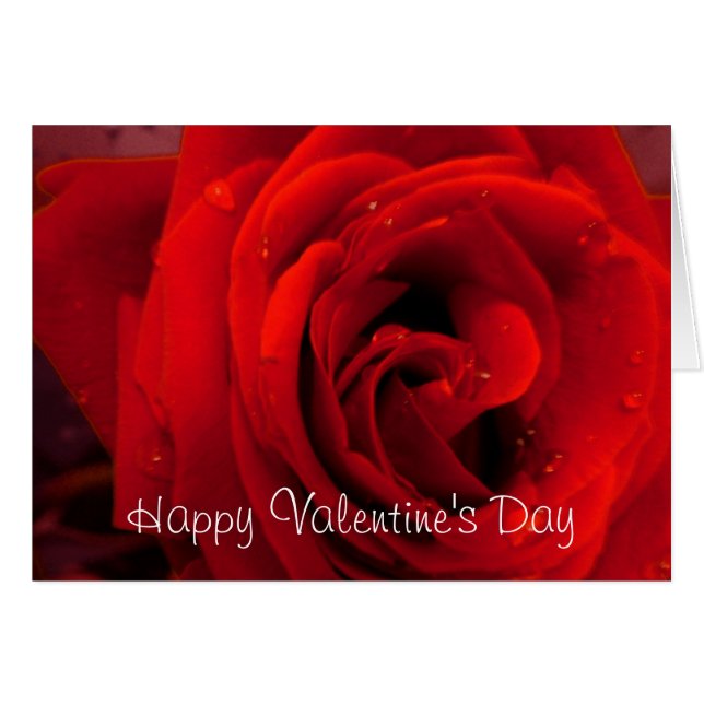 Red rose flower cards (Front Horizontal)