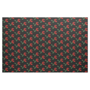 Red Rose Flower Fabric