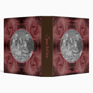 Red Rose Flower Frame Add Your Own Photo 3 Ring Binder