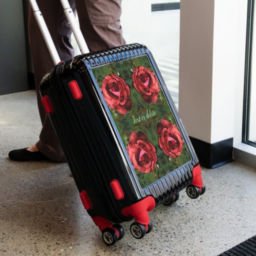 Red Rose Flower In Bloom Abstract Art Personalized Luggage