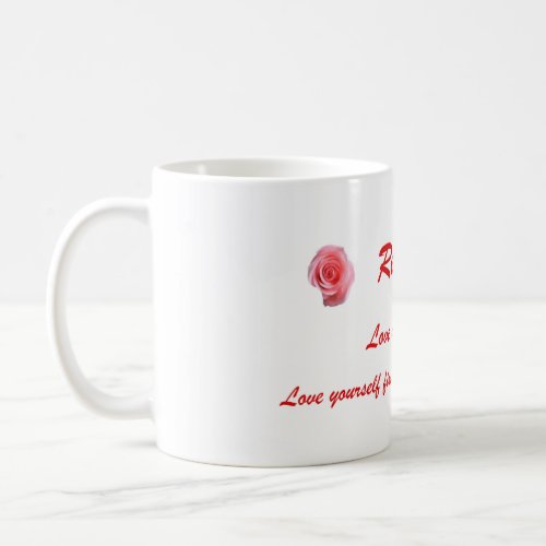 Red Rose Flower Language Coffee Mug