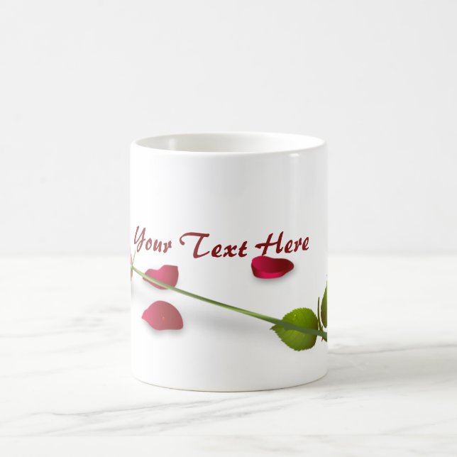 Red Rose Flower Mug (Center)