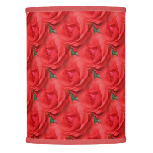Red Rose Flower Nature Pattern Lamp Shade