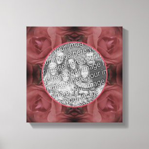 Red Rose Flower Vintage Create Your Own Photo Canvas Print