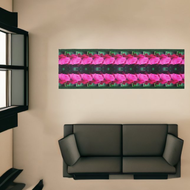Red Rose Flowers And Raindrops Abstract  Runner (Insitu (Indoor 1))