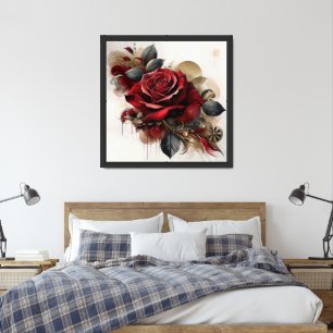 Red Rose Framed Art