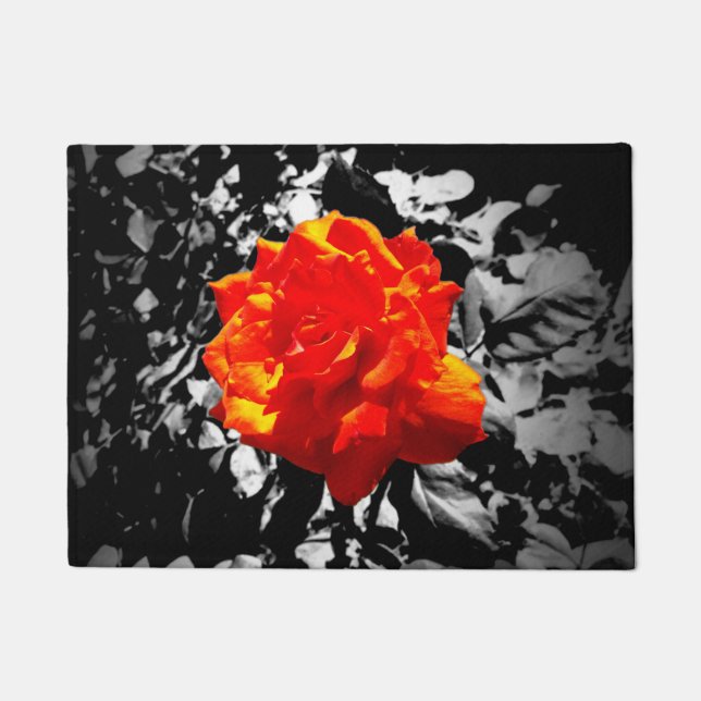 Red rose front doormat (Front)