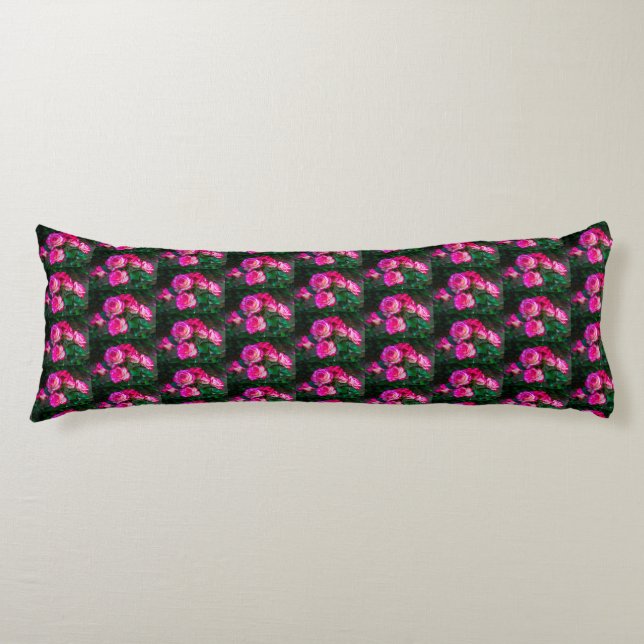 Red Rose Garden Body Pillow (Front)