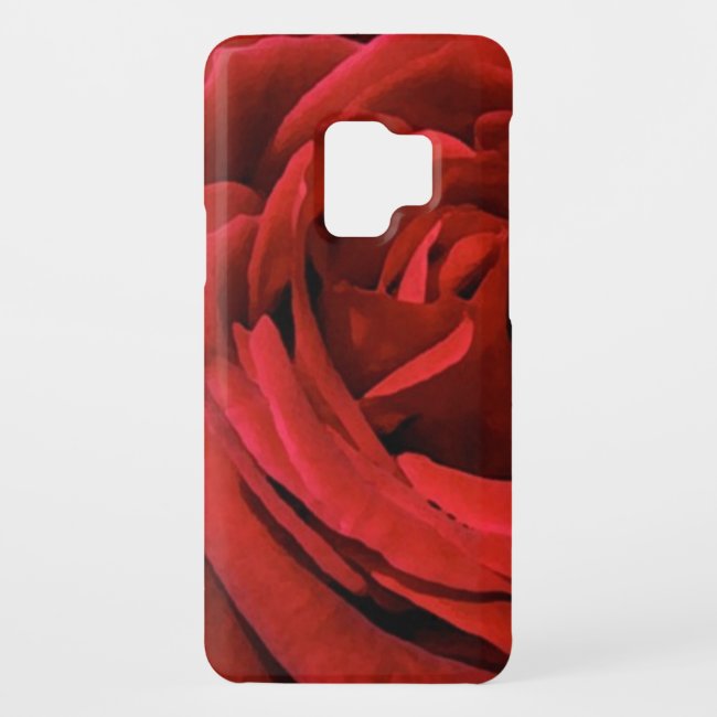Red Rose Garden Flower Pattern Galaxy S9 Case