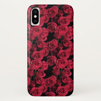 Red Rose Garden Flowers Floral iPhone X Case