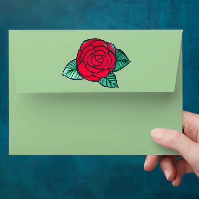 Red Rose Gardeners art retro roses                 Envelope (Hand)