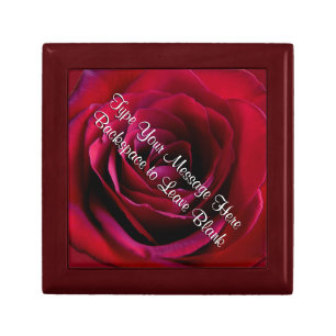 Red Rose Gift Box Personalize Red Rose Jewelry Box