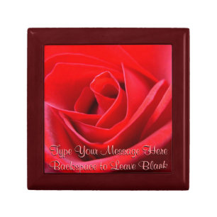 Red Rose Gift Box Personalize Red Rose Jewelry Box
