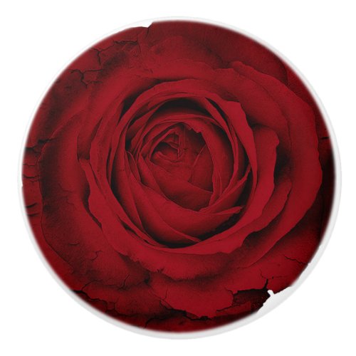 Red Rose Glam Custom Dresser Cabinet Knobs