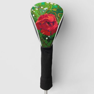 RED ROSE GOLF HEAD COVER
