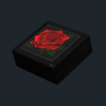 Red Rose Goth Art Gift Box<br><div class="desc">A huge red rose in a modern Goth illustrated style. ©TabzJones all rights reserved.</div>