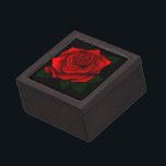 Red Rose Goth Art Jewelry Box<br><div class="desc">A huge red rose in a modern Goth illustrated style. ©TabzJones all rights reserved.</div>
