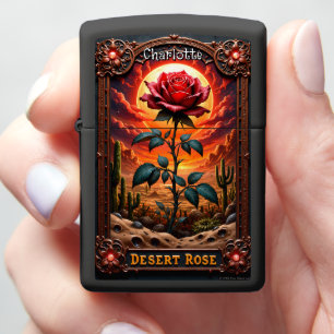 Red Rose Gothic Desert Scene Zippo Lighter