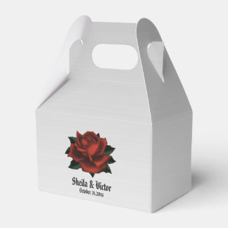 Red Rose Gothic Wedding Personal Favor Box