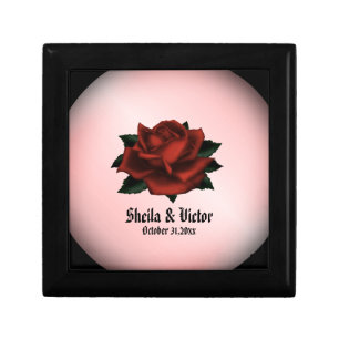 Red Rose Gothic Wedding Personal Gift Box