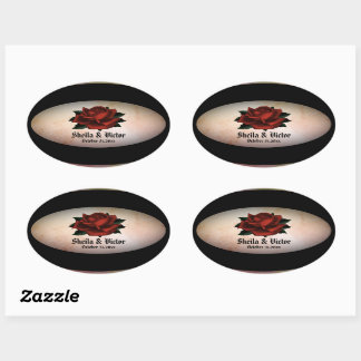 Red Rose Gothic Wedding Personal peach  Stickers