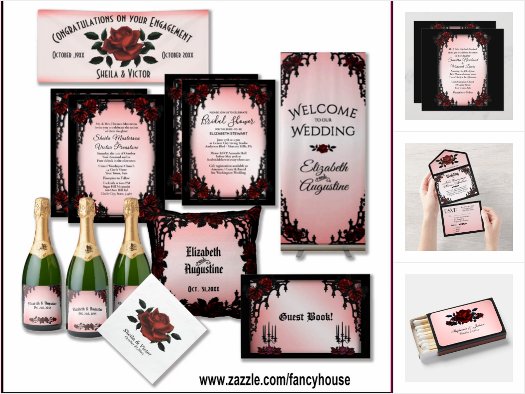 Red Rose Gothic Wedding Suite