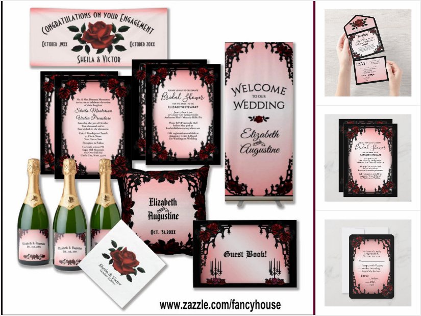 Red Rose Gothic Wedding Suite