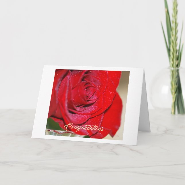 Red Rose Greeting Card (Front)