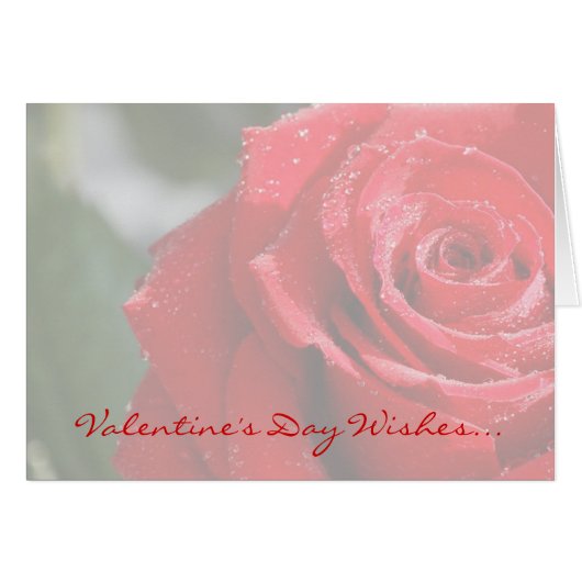 Red Rose Greeting Cards (Front Horizontal)